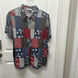 Alfred Dunner Blouse Patchwork NEW San Antonio Pattern Size 16